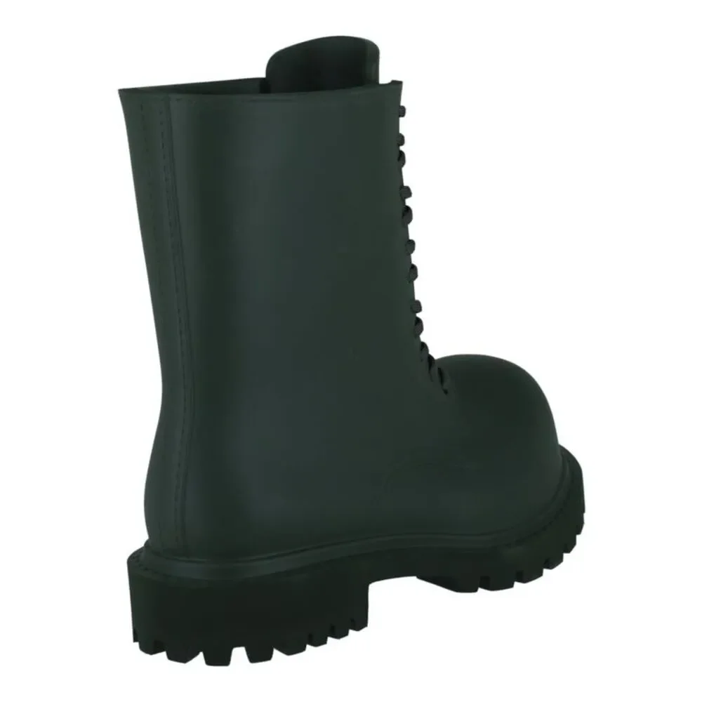 Balenciaga Steriod EVA Lace-Up Boots Green Mens